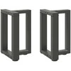 Kavos staliuko kojelės, 2 vnt., antracito spalvos, 28x25x(42-43) cm, plienas