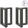 Kavos staliuko kojelės, T formos, 2 vnt., antracito spalvos, 38x25x(42-43) cm, plienas