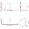 Kavos staliuko kojelės, 2 vnt., juodos, 60x25x(30-31) cm, plienas
