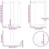 Kavos staliuko kojelės, 2 vnt., baltos, 38x25x(42-43) cm, plienas