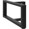 Kavos staliuko kojelės, 2 vnt., juodos, 60x25x(30-31) cm, plienas