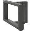 Kavos staliuko kojelės, T formos, 2 vnt., antracito spalvos, 40x25x(30-31) cm, plienas