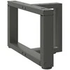 Kavos staliuko kojelės, T formos, 2 vnt., antracito spalvos, 50x25x(30-31) cm, plienas