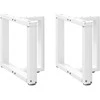 Kavos staliuko kojelės, 2 vnt., baltos, 50x25x(42-43) cm, plienas, T formos