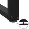 Kavos staliuko kojelės, 2 vnt., juodos, 40x25x(30-31) cm, plienas, T formos
