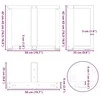 Kavos staliuko kojelės, 2 vnt., baltos, 50x25x(42-43) cm, plienas, T formos