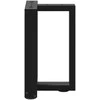 Kavos staliuko kojelės, T formos, 2 vnt., juodos, 28x25x(42-43) cm, plienas