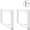 Kavos staliuko kojelės, 2 vnt., baltos, 60x25x(42-43) cm, plienas