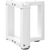 Kavos staliuko kojelės, 2 vnt., baltos, 30x25x(30-31) cm, plienas, T formos