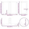 Kavos staliuko kojelės, T formos, 2 vnt., 50x25x(42-43)cm