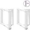 Kavos staliuko kojelės, 2 vnt., baltos, 50x25x(42-43) cm, plienas, T formos