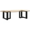 Kavos staliuko kojelės, T formos, 2 vnt., 50x25x(30-31)cm