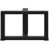 Kavos staliuko kojelės, 2 vnt., juodos, 40x25x(30-31) cm, plienas, T formos