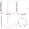 Kavos staliuko kojelės, 2 vnt., baltos, 30x25x(30-31) cm, plienas, T formos