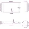 Kavos staliuko kojelės, U formos, 2 vnt., 70x(30-31)cm
