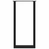 Kavos staliuko kojelės, U formos, 2 vnt., juoda, 40x(100-101)cm
