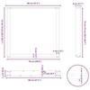 Kavos staliuko kojelės, U formos, 2 vnt., 80x(72-73) cm