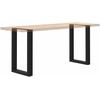 Valgomojo stalo kojelės, U formos, 2 vnt., juodos, 50x(72-73) cm, plienas