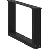 Kavos staliuko kojelės, 2 vnt., juodos, 50x(30-31) cm, plienas, U formos