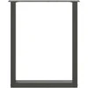 Valgomojo stalo kojos, U formos, 2 vnt., antracito spalvos, 70x(72-73) cm, plienas