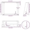 Kavos staliuko kojelės, U formos, 2 vnt., juoda, 60x(42-43) cm