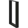Valgomojo stalo kojelės, U formos, 2 vnt., juodos, 50x(72-73) cm, plienas