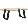Kavos staliuko kojelės, U formos, 2 vnt., juoda, 70x(42-43) cm