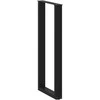 Kavos staliuko kojelės, U formos, 2 vnt., juoda, 50x(110-111)cm