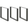 Kavos staliuko kojelės, U formos, 2 vnt., 100x(72-73) cm