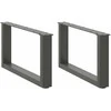 Kavos staliuko kojelės, U formos, 2 vnt., 70x(30-31)cm