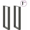 Kavos staliuko kojelės, U formos, 2 vnt., 40x(90-91)cm, plienas