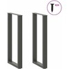 Kavos staliuko kojelės, U formos, 2 vnt., 50x(100-101) cm