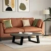 Kavos staliuko kojelės, U formos, 2 vnt., juoda, 70x(30-31)cm