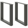 Kavos staliuko kojelės, U formos, 2 vnt., 50x(42-43)cm