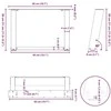Kavos staliuko kojelės, U formos, 2 vnt., juoda, 50x(30-31)cm
