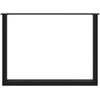 Valgomojo stalo kojelės, 2 vnt., juodos, 100x(72-73) cm, plienas, U formos