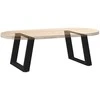 Kavos staliuko kojelės, U formos, 2 vnt., juoda, 50x(42-43) cm