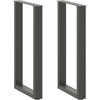 Kavos staliuko kojelės, U formos, 2 vnt., 50x(90-91)cm, plienas