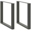 Valgomojo stalo kojos, 2 vnt., antracito spalvos, 80x(72-73) cm, plienas, U formos