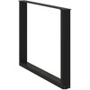 Valgomojo stalo kojelės, 2 vnt., juodos, 100x(72-73) cm, plienas, U formos