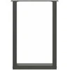Valgomojo stalo kojos, U formos, 2 vnt., antracito spalvos, 50x(72-73) cm, plienas