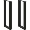 Konsolinio stalo kojelės, U formos, 2 vnt., juodos, 28x(72-73) cm, plienas
