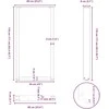 Kavos staliuko kojelės, U formos, 2 vnt., balta, 60x(110-111)cm