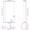 Konsolinio stalo kojelės, U formos, 2 vnt., juodos, 28x(72-73) cm, plienas