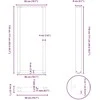 Kavos staliuko kojelės, U formos, 2 vnt., balta, 50x(110-111)cm