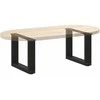 Kavos staliuko kojelės, U formos, 2 vnt., juoda, 40x(30-31)cm