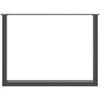 Valgomojo stalo kojos, U formos, 2 vnt., antracito spalvos, 100x(72-73) cm, plienas