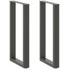 Kavos staliuko kojelės, U formos, 2 vnt., 40x(90-91)cm, plienas