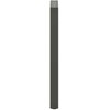 Konsolinio stalo kojelės, U formos, 2 vnt., antracito spalvos, 28x(72-73) cm, plienas