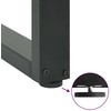 Valgomojo stalo kojos, 2 vnt., antracito spalvos, 80x(72-73) cm, plienas, U formos